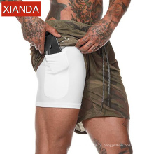 Athletic Wear Mens Fitness Gym Shorts em branco Shorts de treinamento de basquete com calças de fitness de fitness de bolso